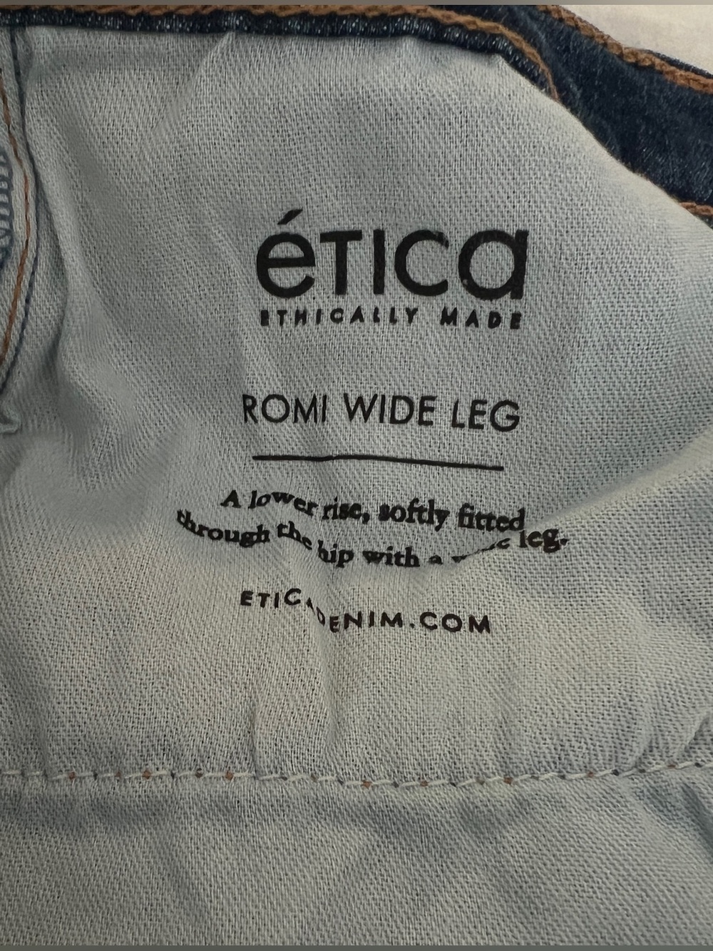 Etica The Romi Wide Leg Jean Size 29 - Picture 6 of 10